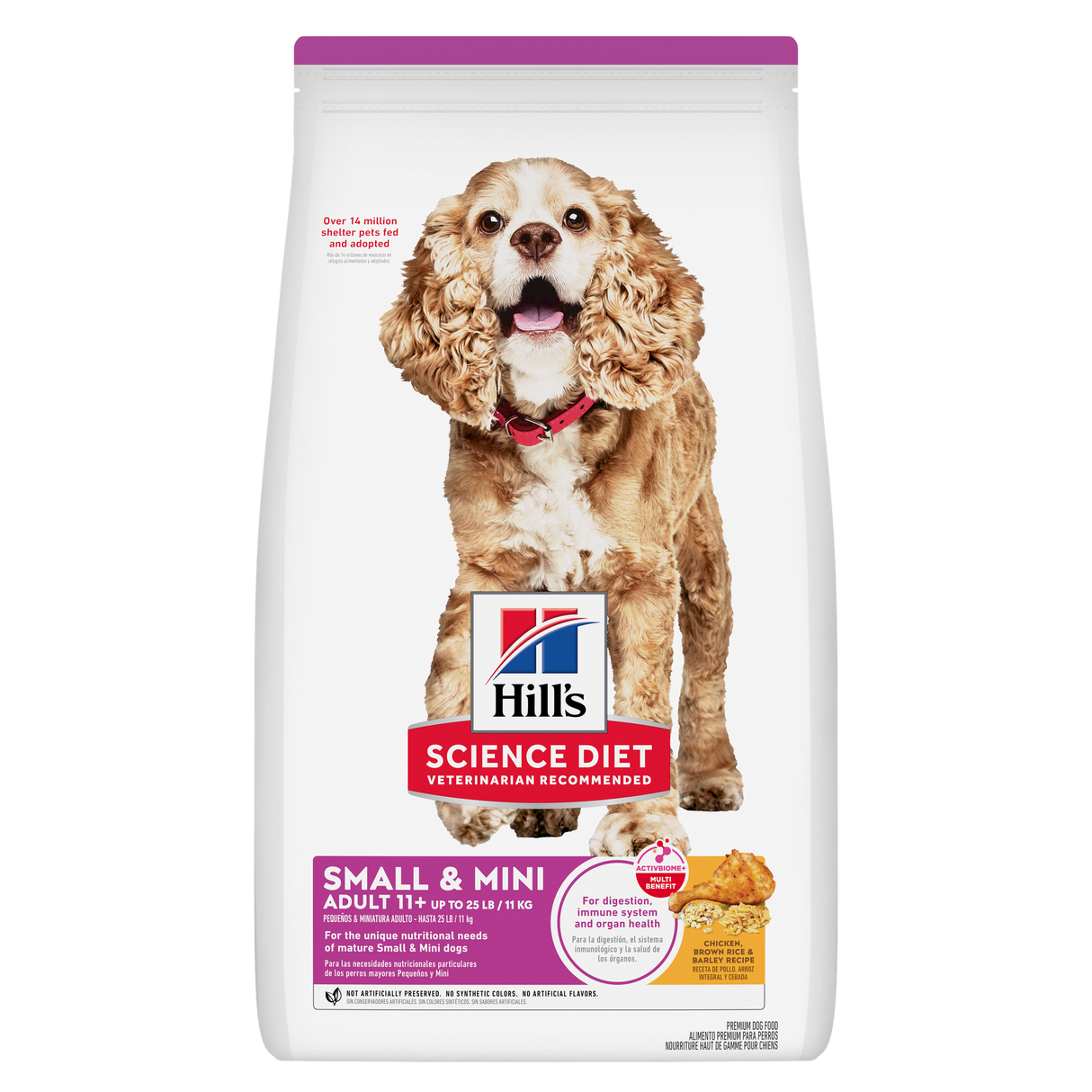 Hill's Science Diet Adult 11+ Small Breed & Mini Chicken, Brown Rice & Barley Recipe Dry Dog Food (4.5lb bag)