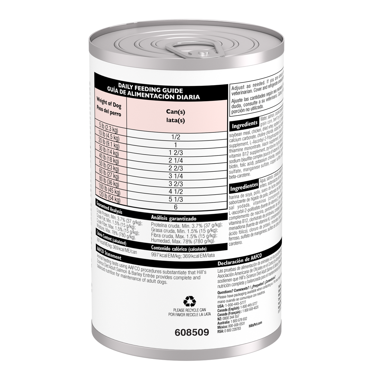 Hill's Science Diet Adult 1-6 Salmon & Barley Entree Wet Dog Food (13oz can)
