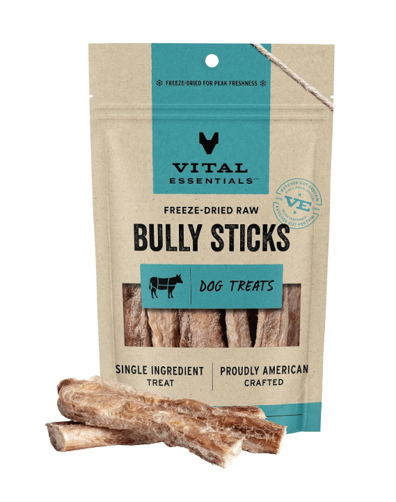 Vital Essentials Freeze-Dried Bully Sticks Dog Treats (5 pack)