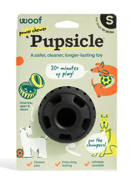 Woof Pupsicle Power Chewer Dog Toy (Black - Small)