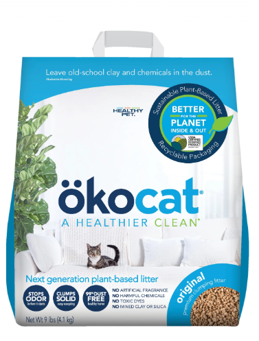 Okocat Original Wood Clumping Cat Litter (9lb bag)