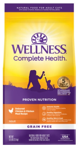 Wellness Complete Health Grain Free Chicken Recipe Dry Cat Food (5.5lb Bag)