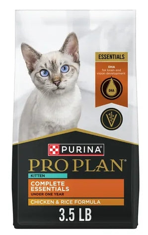 Purina ProPlan Complete Essentials Chicken & Rice Dry Kitten Food (3.5lb Bag)