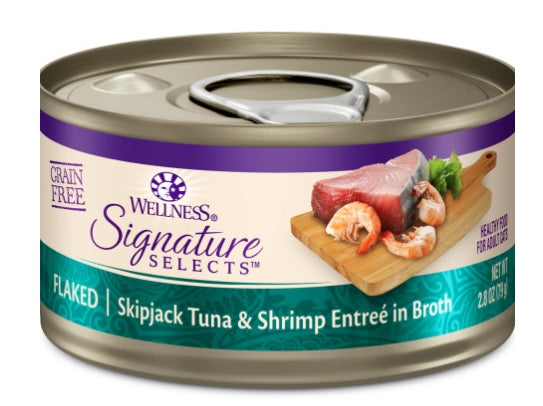 Wellness Cat CORE Signature Selects Skipjack Tuna & Shrimp Entree in Broth 5.3oz