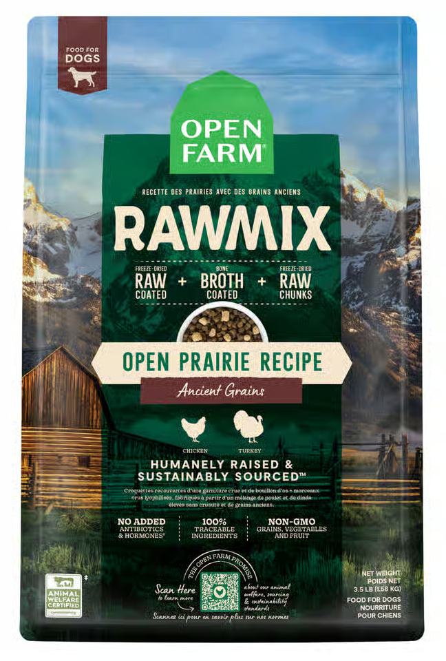 Open Farm Rawmix Ancient Grains Open Prairie Recipe Dry Dog Food (3.5lb Bag)