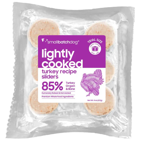 SmallBatch Dog Frozen Food Lightly Cooked Turkey 8oz