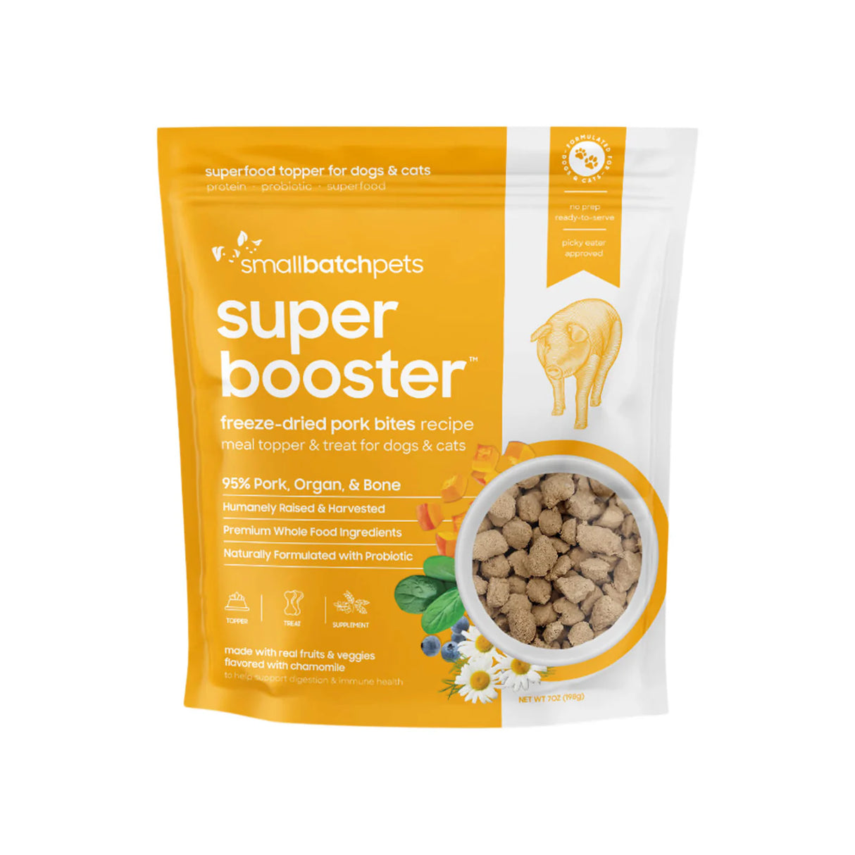 SmallBatch Dog & Cat Freeze-Dried Super Booster Pork Bites