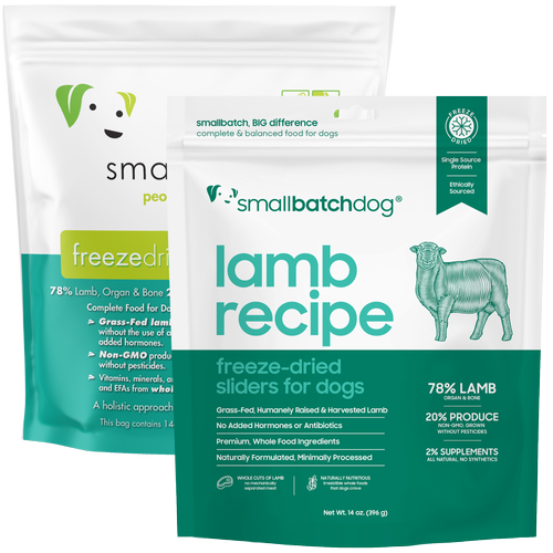 Nourriture pour chiens lyophilisée SmallBatch LambBatch Sliders