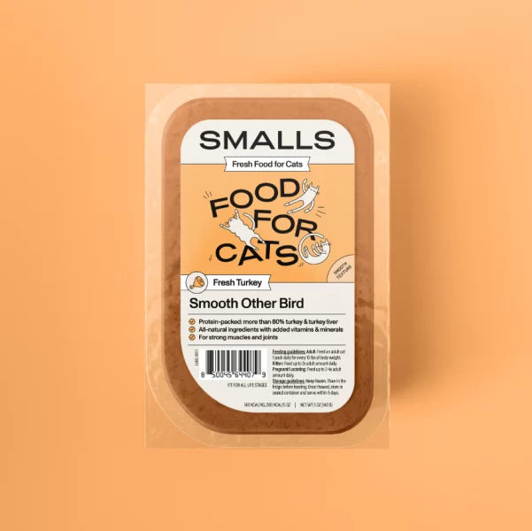 Smalls Cat Cooked Food Frozen Smooth Turkey 5oz