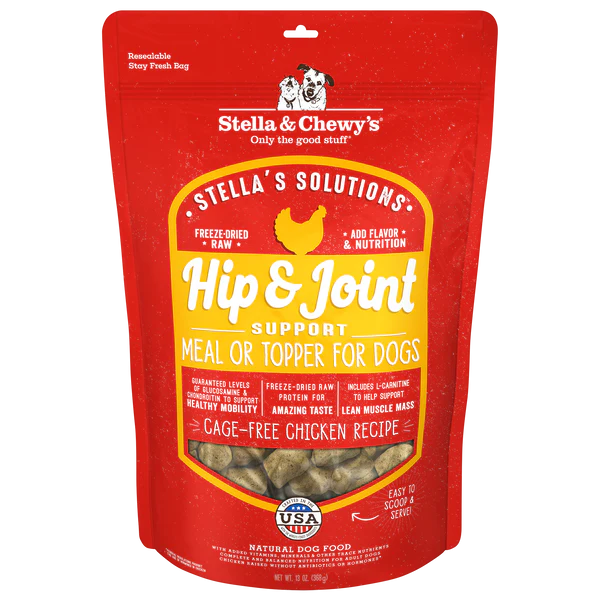 Stella & Chewy's Stella's Solutions Hip & Joint Freeze-Dried Chicken Dog Food / Topper (4.25oz bag)