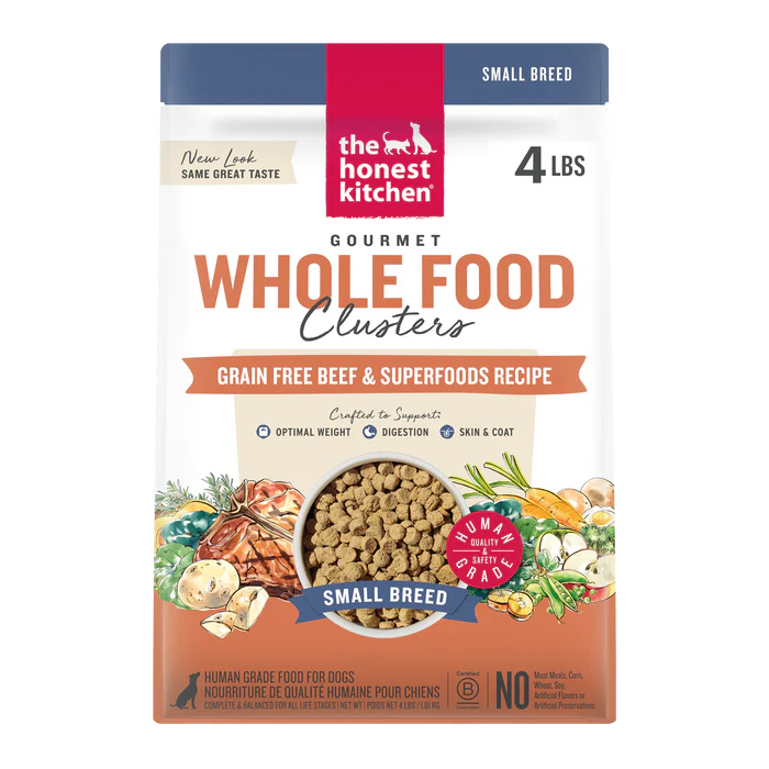The Honest Kitchen Small Breed Grain Free Clusters Beef Dry Dog Food (4lb Bag)