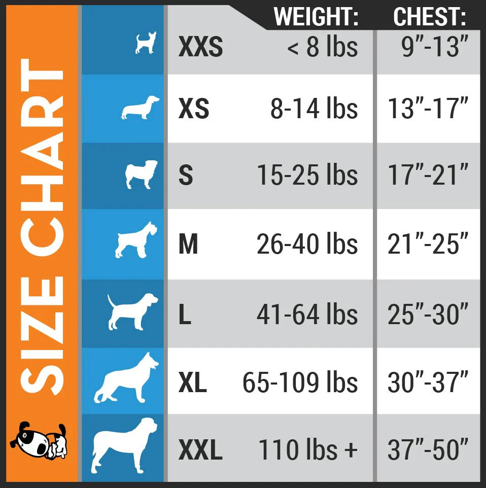 ThunderShirt Sport Anxiety Vest Platinum with Tangerine Trim