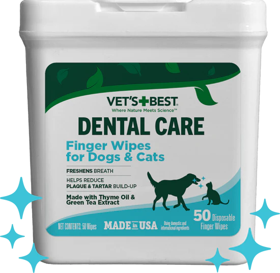 Toallitas para dedos Vet's Best Dental Care, 50 unidades