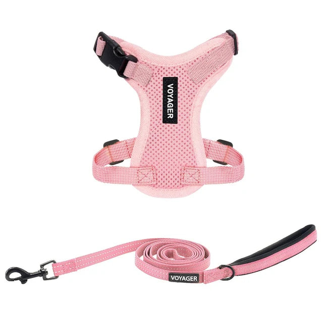 Voyager Cat Harness & Leash Step-In Air Pink with Pink Trim (XXS)