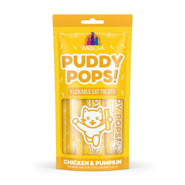 Weruva Puddy Pops Lickable Chicken & Pumpkin Cat Treats (5 Pack)