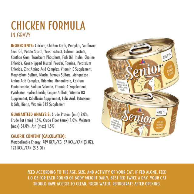 Weruva Cat Wet Food Senior Chicken in Gravy 3oz