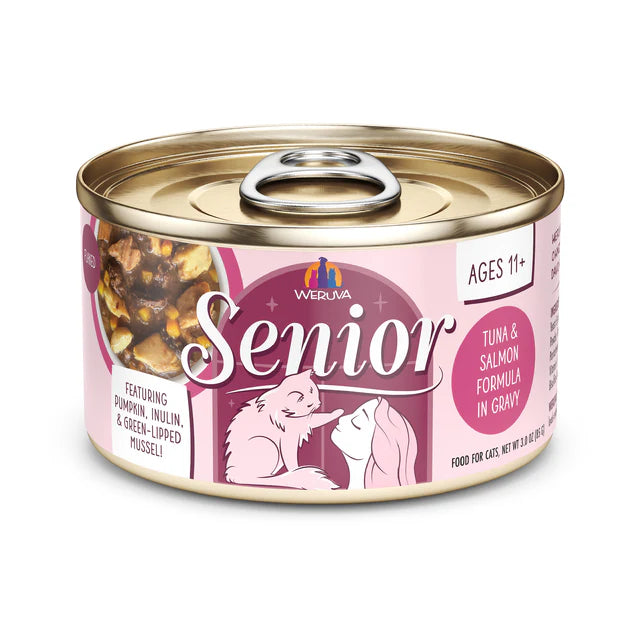 Weruva Cat Wet Food Senior Tuna & Salmon in Gravy 3oz