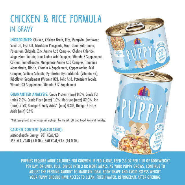 Weruva Puppy Wet Food Chicken/Rice 6oz