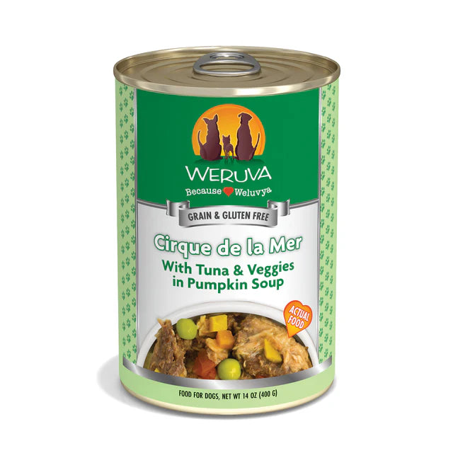 Weruva Classic Cirque de la Mer Tuna & Veggies in Pumpkin Soup Wet Dog Food (14oz Can)