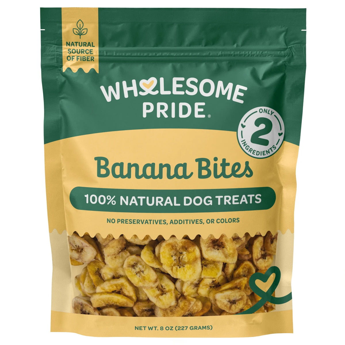 Bocaditos de plátano 100 % naturales Wholesome Pride Dog Treat