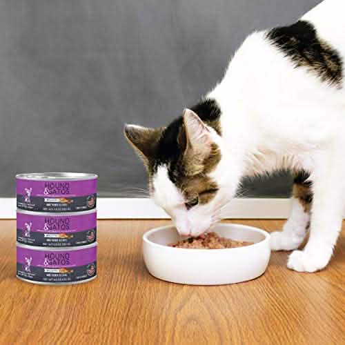 Hound & Gatos Cat Turkey & Liver Flavor 98% Grain Free, 5.5 Oz - Case of 24