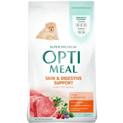 Optimeal Dog Digestive Support Puppy Lamb and Rice Recipe, 1.4lb Size