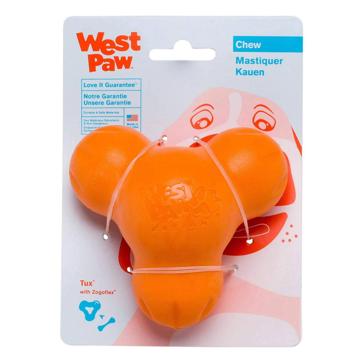 West Paw Tux Tangerine S Dog Toy