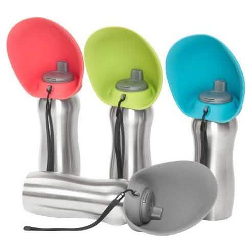 Messy Mutts Travel Water Bottle blue 24oz