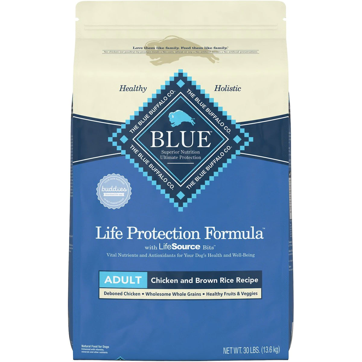 Blue Buffalo Dry Dog Food Life Protection Formula Adult Chicken & Brown Rice Recipe