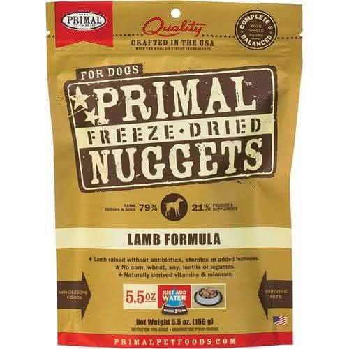 Primal Freeze-Dried Dog Food Nuggets Lamb Formula