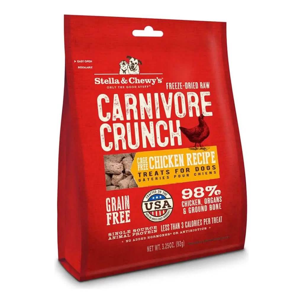 Stella & Chewy's Dog Treat Freeze-Dried Raw Carnivore Crunch Chicken Recipe