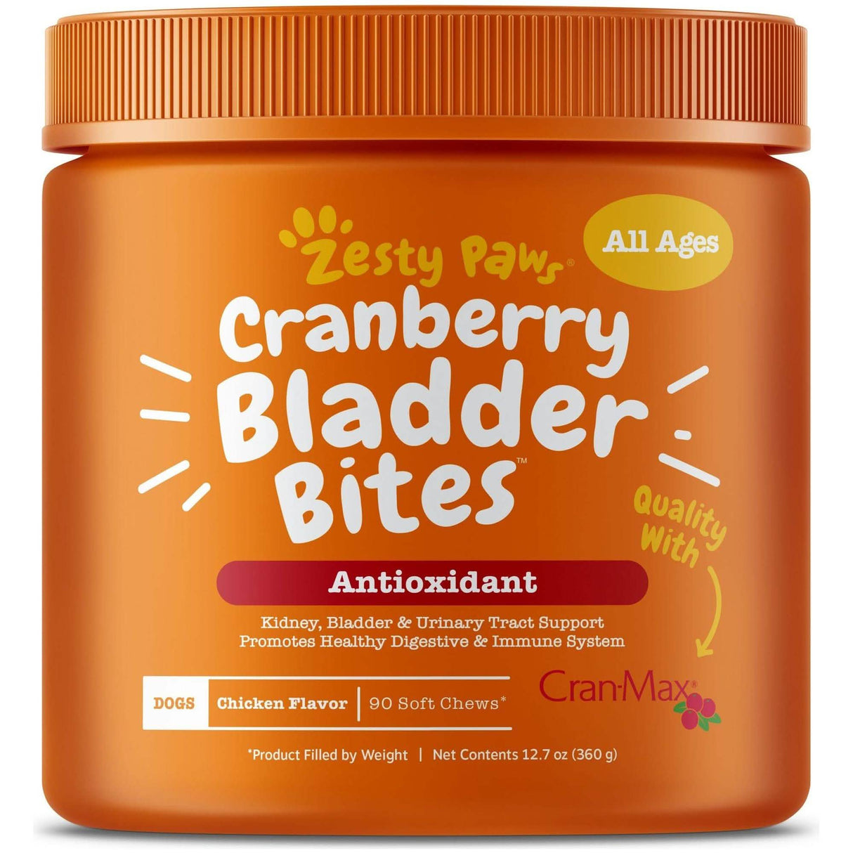 Zesty Paws Dog Cranberry Bites 90 Count