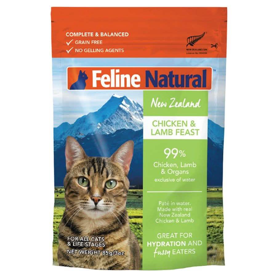 Feline Natural Wet Cat Food Pouch Chicken & Lamb Feast