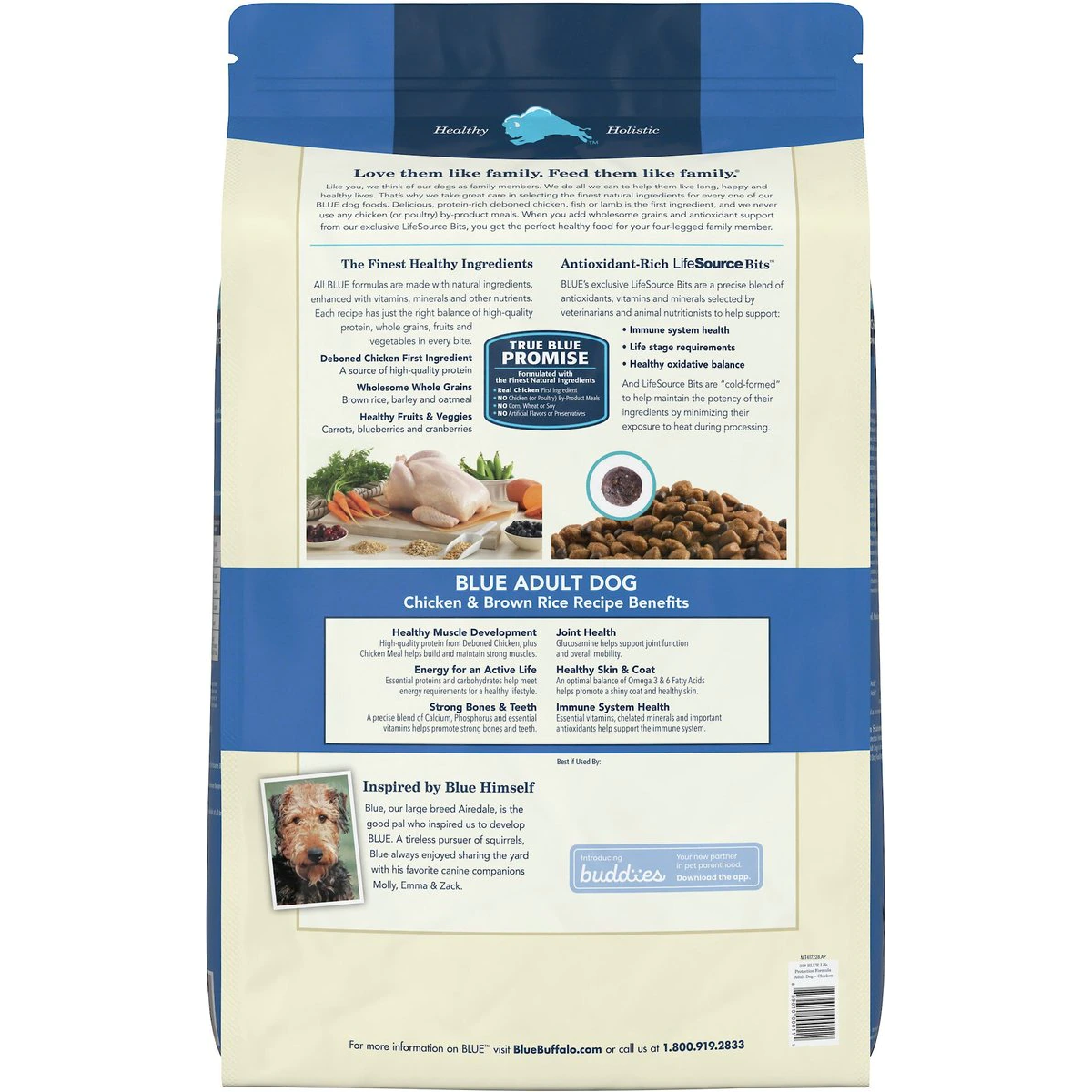 Blue Buffalo Dry Dog Food Life Protection Formula Adult Chicken & Brown Rice Recipe