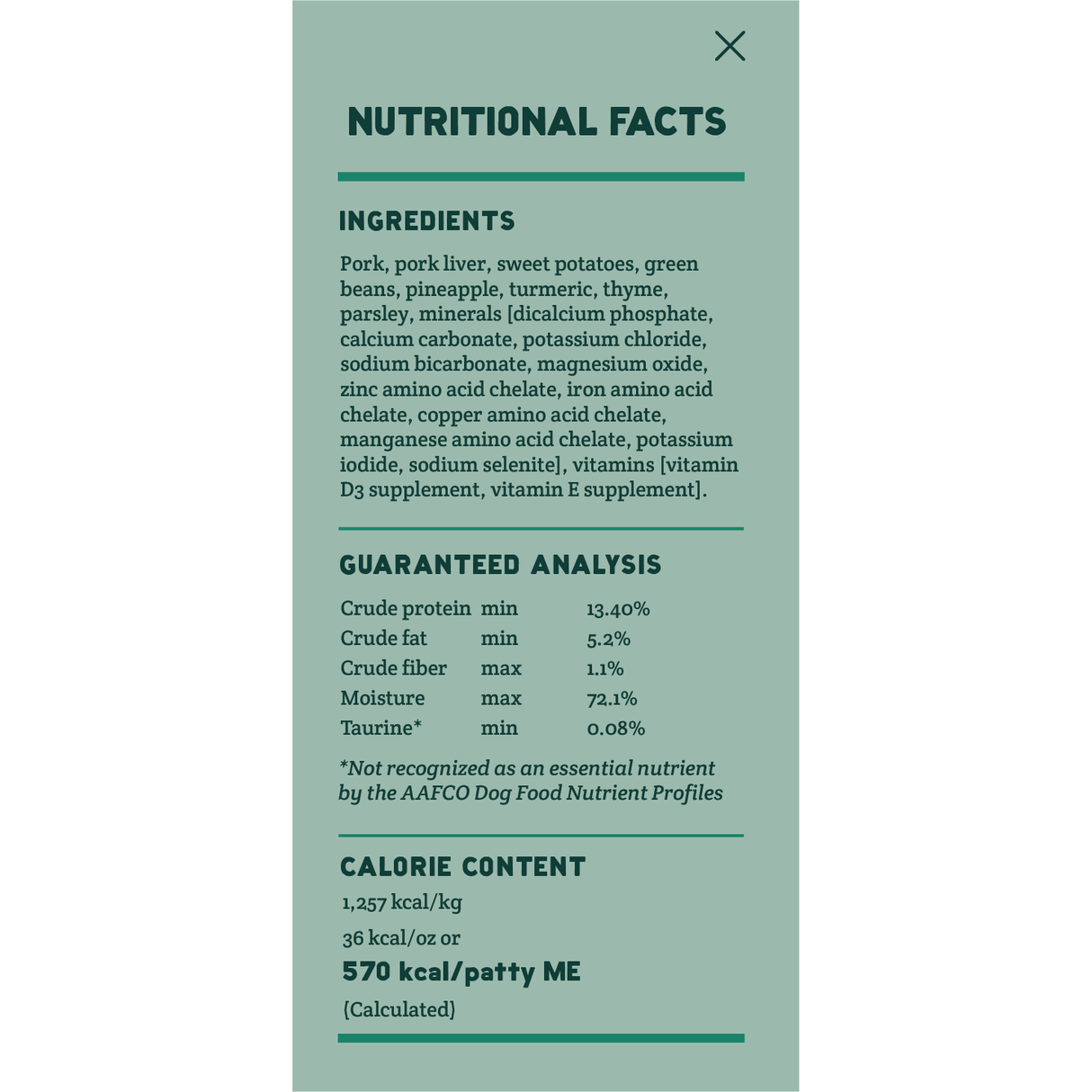 A Pup Above D Frozen Cooked GF Porky's Luau 7lb