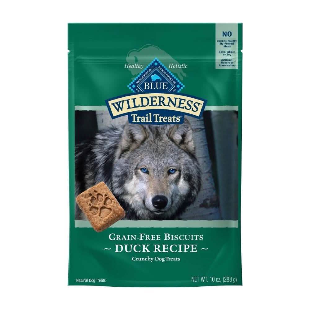 Blue Buffalo Wild Trail Dog Crunchy Biscuit Treats, Duck Flavor, 10 Oz. Pack