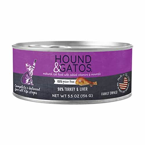 Hound & Gatos Cat Turkey & Liver Flavor 98% Grain Free, 5.5 Oz - Case of 24