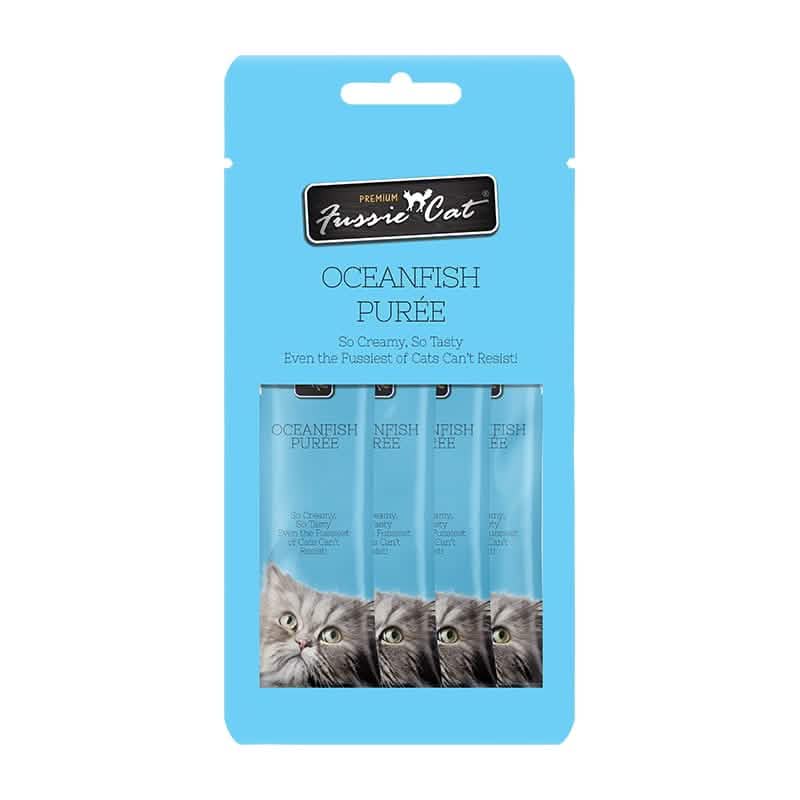 Fussie Cat Treat Oceanfish Purée Tubes (4 Pack)