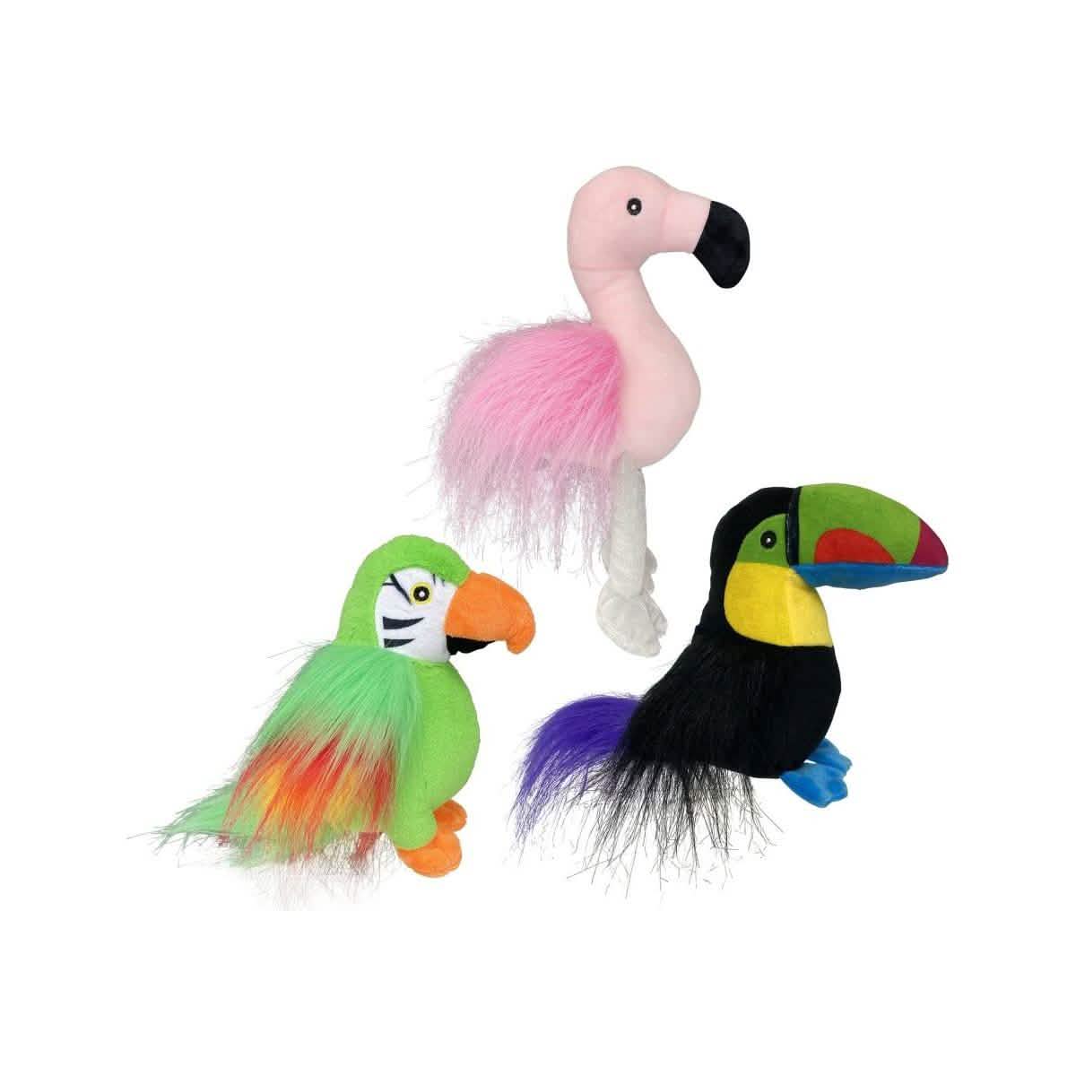 Multipet Dog Toy Margaritaville Tropical Birds - Assorted Colors
