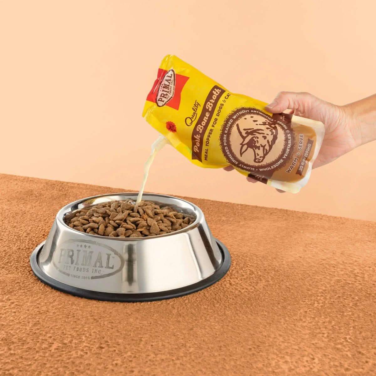 Primal Dog & Cat Food Topper Frozen Pork Bone Broth