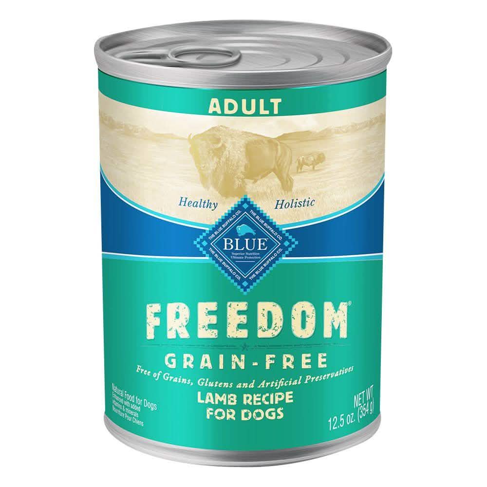 Blue Buffalo Freedom Grain Free Lamb Flavor Dog Food, 12.5 Oz Can