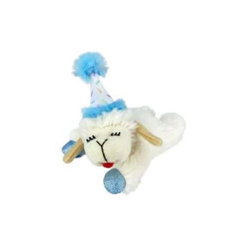 Multipet 4in Blue Lambchop Birthday Hat with Catnip for Cats