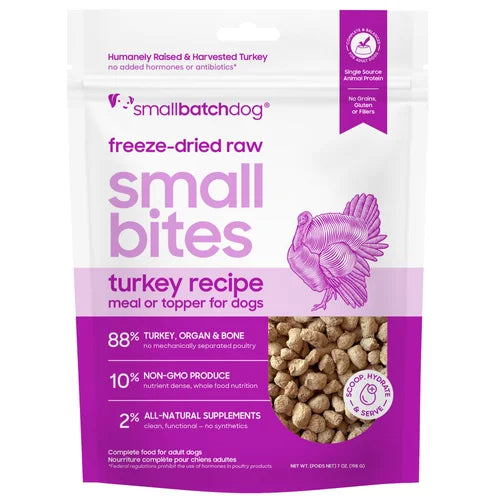Garniture pour nourriture pour chiens et chats SmallBatch Freeze-Dried TurkeyBites