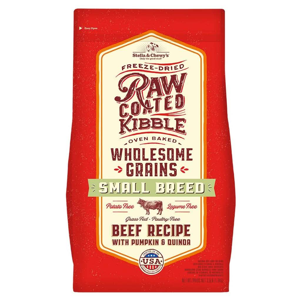 Stella & Chewy's Dry Dog Food Raw Coated Kibble Wholesome Grains Small Breed Beef Recipe