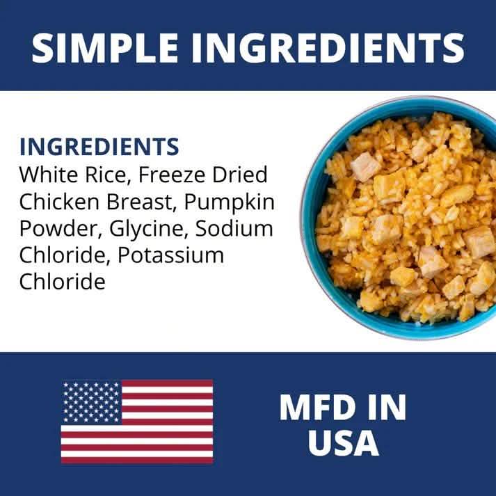 Under The Weather Digestive Care Freeze-Dried Bland Diet for Dogs Rice, Chicken & Pumpkin