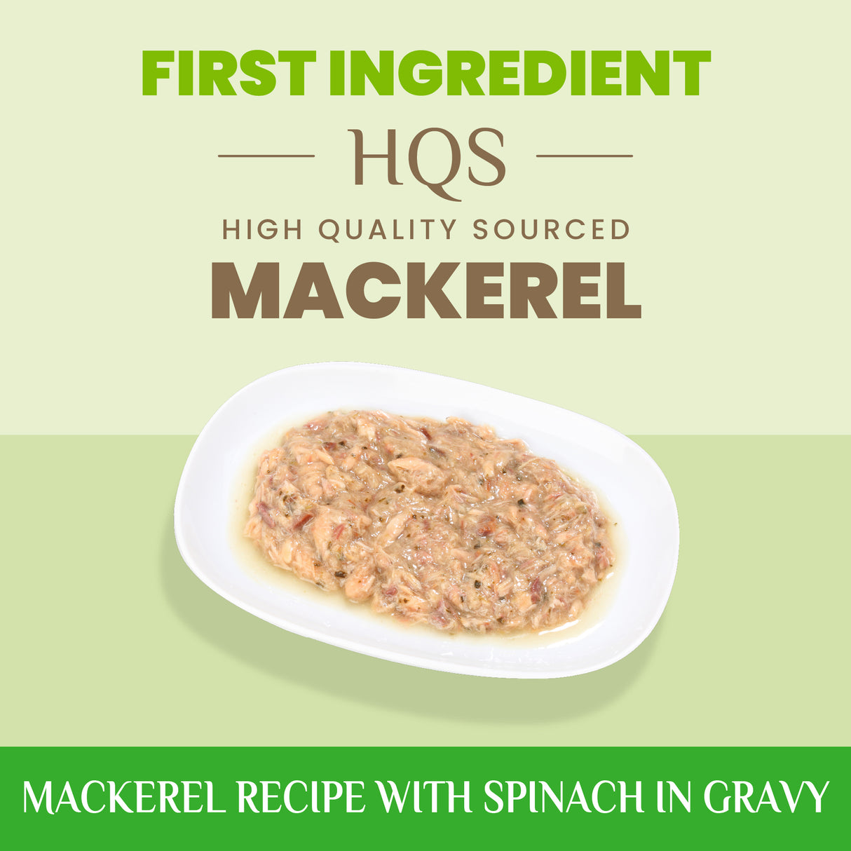 Almo Nature Wet Cat Food HQS Digestive Support Formula Flaked Mackerel & Spinach in Gravy 1.77oz (6 Pack)