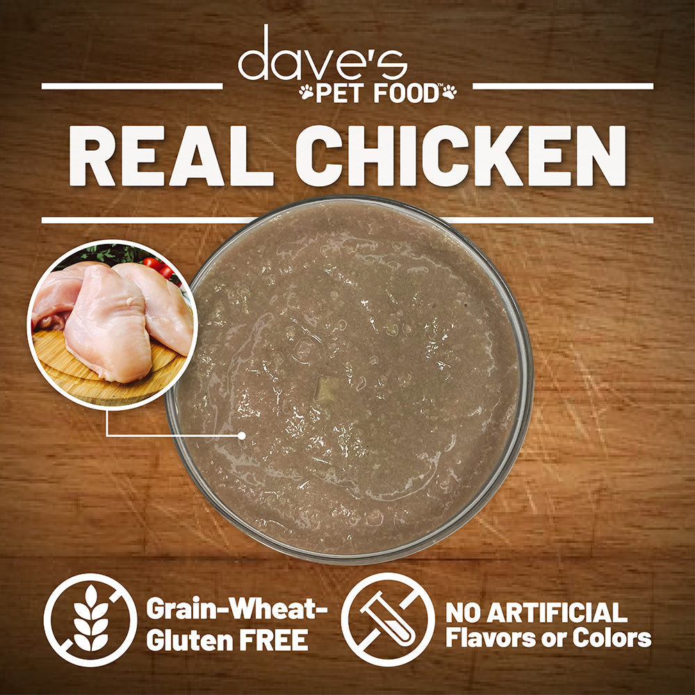 Dave's Pet Food Wet Cat Food Chicken Recipe in Saucey Paté 5.5oz (1 Can)