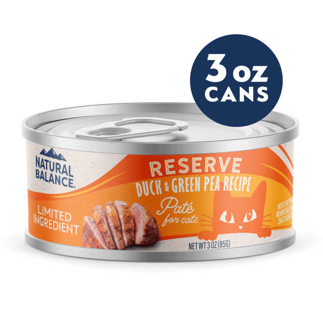 Natural Balance Wet Cat Food Reserve Duck and Green Pea Recipe 3oz