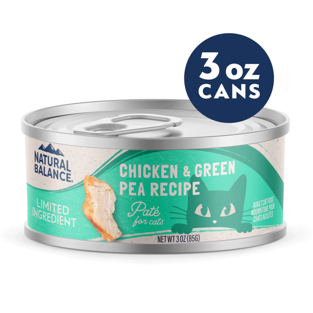 Natural Balance Wet Cat Food Chicken and Green Pea Pate 3oz