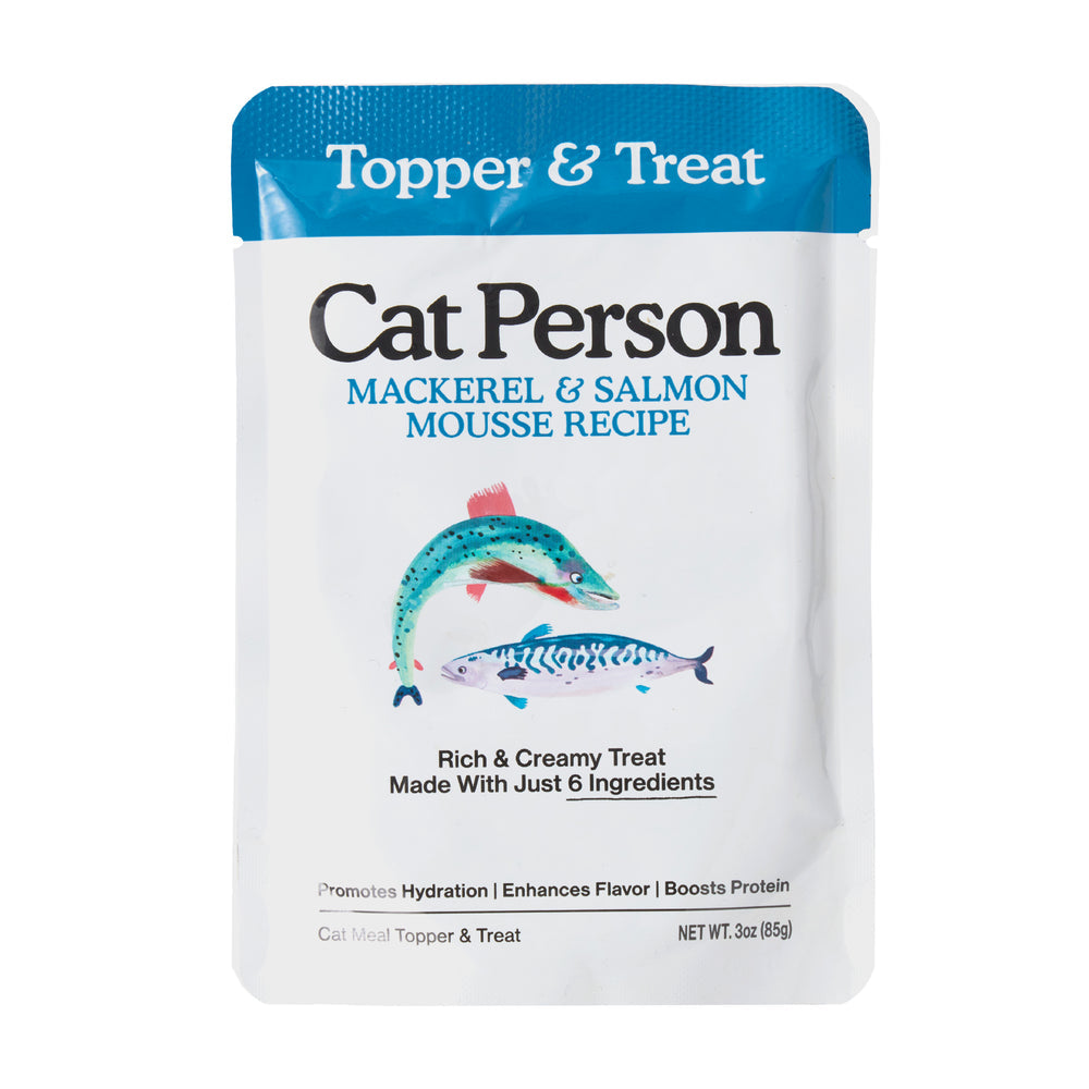 Cat Person Cat Wet Food Pouch Mousse Mackerel/Salmon 3oz